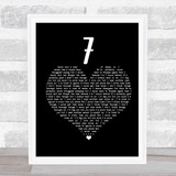 Catfish And The Bottlemen 7 Black Heart Song Lyric Print
