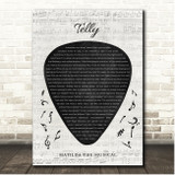 Matilda the Musical Telly Guitar Pick Plectrum Song Lyric Print