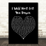 Don McGlashan I Will Not Let You Down Black Heart Song Lyric Print