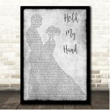 Lady Gaga Hold My Hand Grey Couple Dancing Song Lyric Print