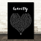 Embrace Gravity Black Heart Song Lyric Print