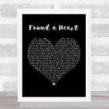 Emily Hearn Found a Heart Black Heart Song Lyric Print