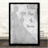 Avenged Sevenfold A Little Piece of Heaven Grey Couple Dancing Song Lyric Print