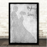 Steve Winwood Higher Love Grey Couple Dancing Song Lyric Print