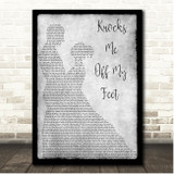 Stevie Wonder Knocks Me Off My Feet Grey Couple Dancing Song Lyric Print