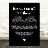 Four Tops Reach Out I'll Be There Black Heart Song Lyric Print