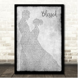 Thomas Rhett Blessed Grey Couple Dancing Song Lyric Print
