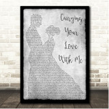 George Strait Carrying Your Love With Me Grey Couple Dancing Song Lyric Print