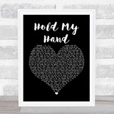 Jess Glynne Hold My Hand Black Heart Song Lyric Print