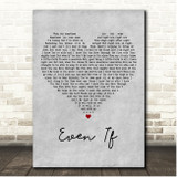 MercyMe Even If Grey Heart Song Lyric Print