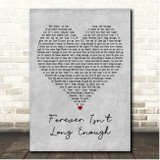 Michael Bolton Forever Isnt Long Enough Grey Heart Song Lyric Print
