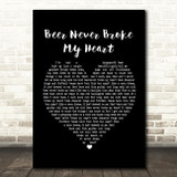 Luke Combs Beer Never Broke My Heart Black Heart Song Lyric Print