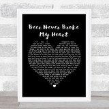 Luke Combs Beer Never Broke My Heart Black Heart Song Lyric Print