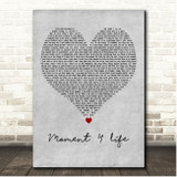 Nicki Minaj Moment 4 Life Grey Heart Song Lyric Print