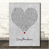 Nothing But Thieves Amsterdam Grey Heart Song Lyric Print
