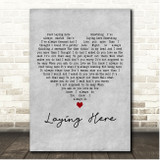 Old Sea Brigade Laying Here Grey Heart Song Lyric Print