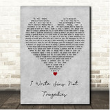 Panic! At The Disco I Write Sins Not Tragedies Grey Heart Song Lyric Print