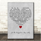 Patrick Watson Je te laisserai des mots Grey Heart Song Lyric Print