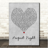 Peter Andre Perfect Night Grey Heart Song Lyric Print