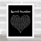 Neil Diamond Sweet Caroline Black Heart Song Lyric Print