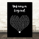 Neil Young Unknown Legend Black Heart Song Lyric Print