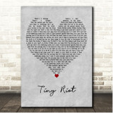 Sam Ryder Tiny Riot Grey Heart Song Lyric Print