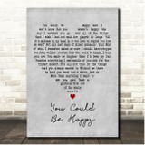 Snow Patrol You Could Be Happy Grey Heart Song Lyric Print
