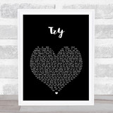 Pink Try Black Heart Song Lyric Print