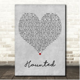 Taylor Swift Haunted Grey Heart Song Lyric Print