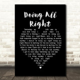 Queen Doing All Right Black Heart Song Lyric Print
