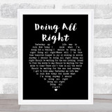 Queen Doing All Right Black Heart Song Lyric Print