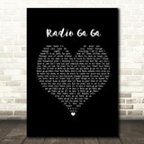 Queen Radio Ga Ga Black Heart Song Lyric Print