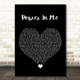 Rebecca Lawrence Power In Me Black Heart Song Lyric Print