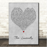 The Cure The Lovecats Grey Heart Song Lyric Print