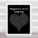 Red Hot Chili Peppers Happiness Loves Company Black Heart Song Lyric Print
