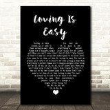 Rex Orange County Loving Is Easy Black Heart Song Lyric Print