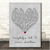 The Korgis Everybody's Got To Learn Sometime Grey Heart Song Lyric Print