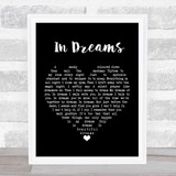 Roy Orbison In Dreams Black Heart Song Lyric Print
