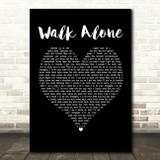 Rudimental feat Tom Walker Walk Alone Black Heart Song Lyric Print