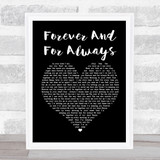 Shania Twain Forever And For Always Black Heart Song Lyric Print