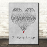 Tim McGraw & Faith Hill The Rest of Our Life Grey Heart Song Lyric Print