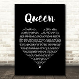 Shawn Mendes Queen Black Heart Song Lyric Print