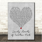 Tom Rogan Lonely Hearts of Everton Park Grey Heart Song Lyric Print