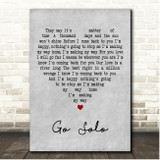 Tom Rosenthal Go Solo Grey Heart Song Lyric Print
