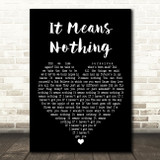 Stereophonics It Means Nothing Black Heart Song Lyric Print