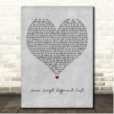 Whitney Houston Same Script Different Cast Grey Heart Song Lyric Print