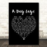 T. Rex A Day Laye Black Heart Song Lyric Print