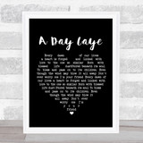 T. Rex A Day Laye Black Heart Song Lyric Print