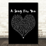 The Carpenters A Song For You Black Heart Song Lyric Print