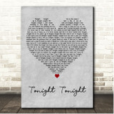 Celeste Tonight Tonight Grey Heart Song Lyric Print